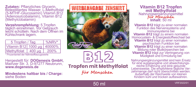 B12 Tropfen mit Methylfolat