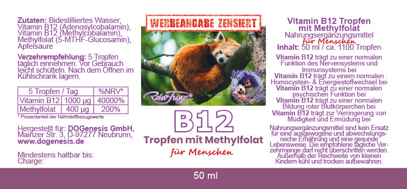 B12 Tropfen mit Methylfolat